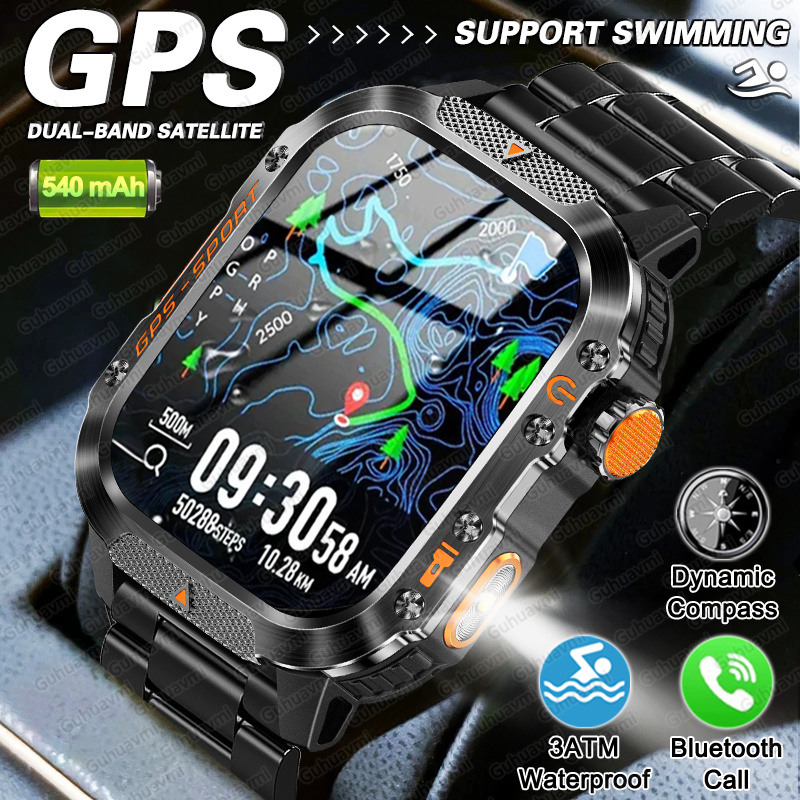 Outdoor Lighting Wireless - Jam Tangan Pintar Olahraga Militer GPS