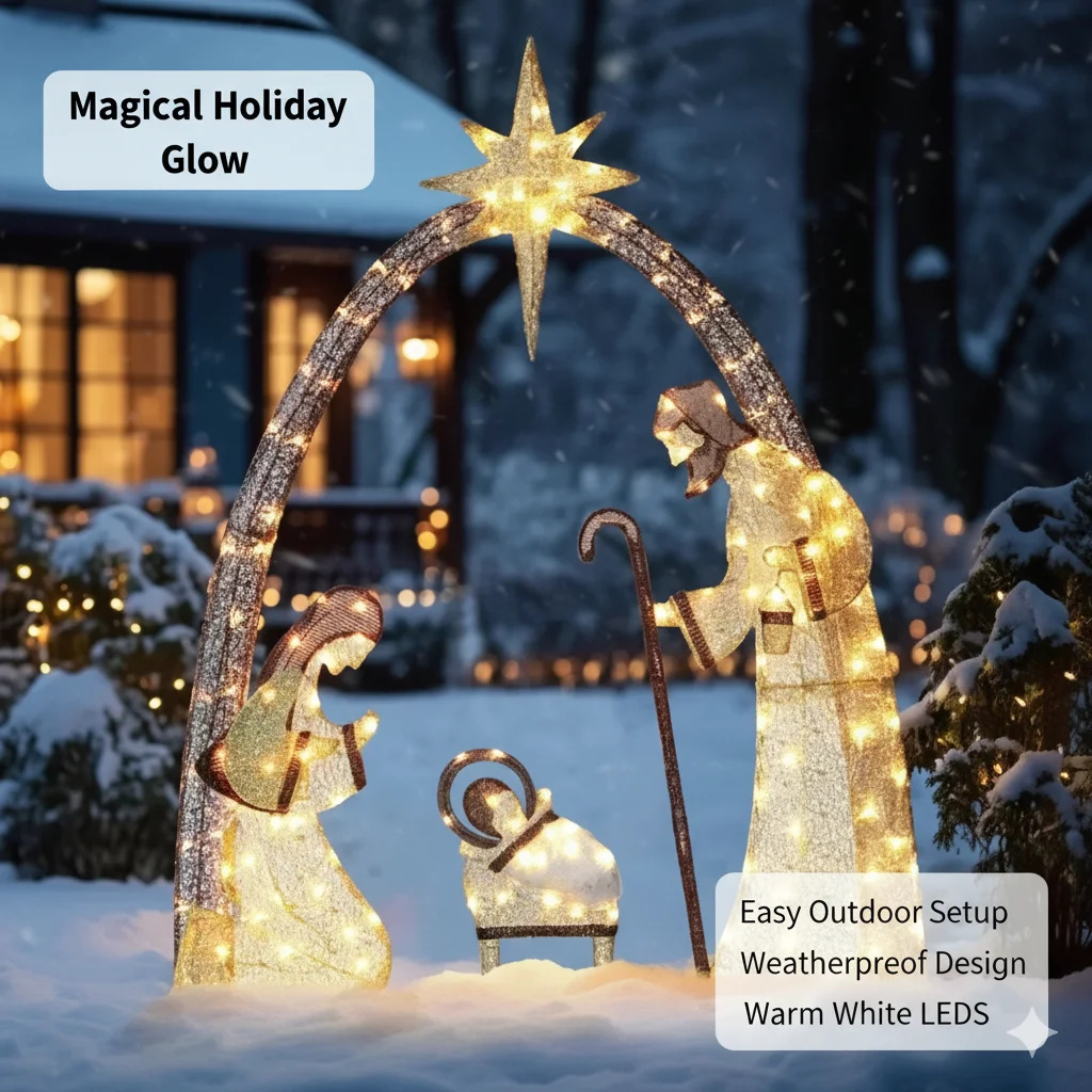 Outdoor Lighting Effects - Dekorasi Natal Luar Ruangan 5.5FT dengan