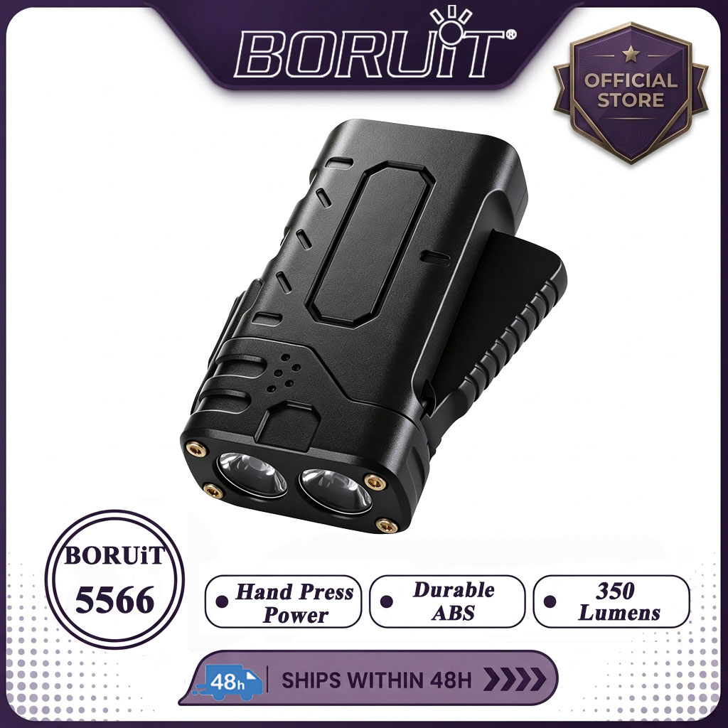 Outdoor Lighting Black - BORUIiT Senter LED EDC dengan Engkol
