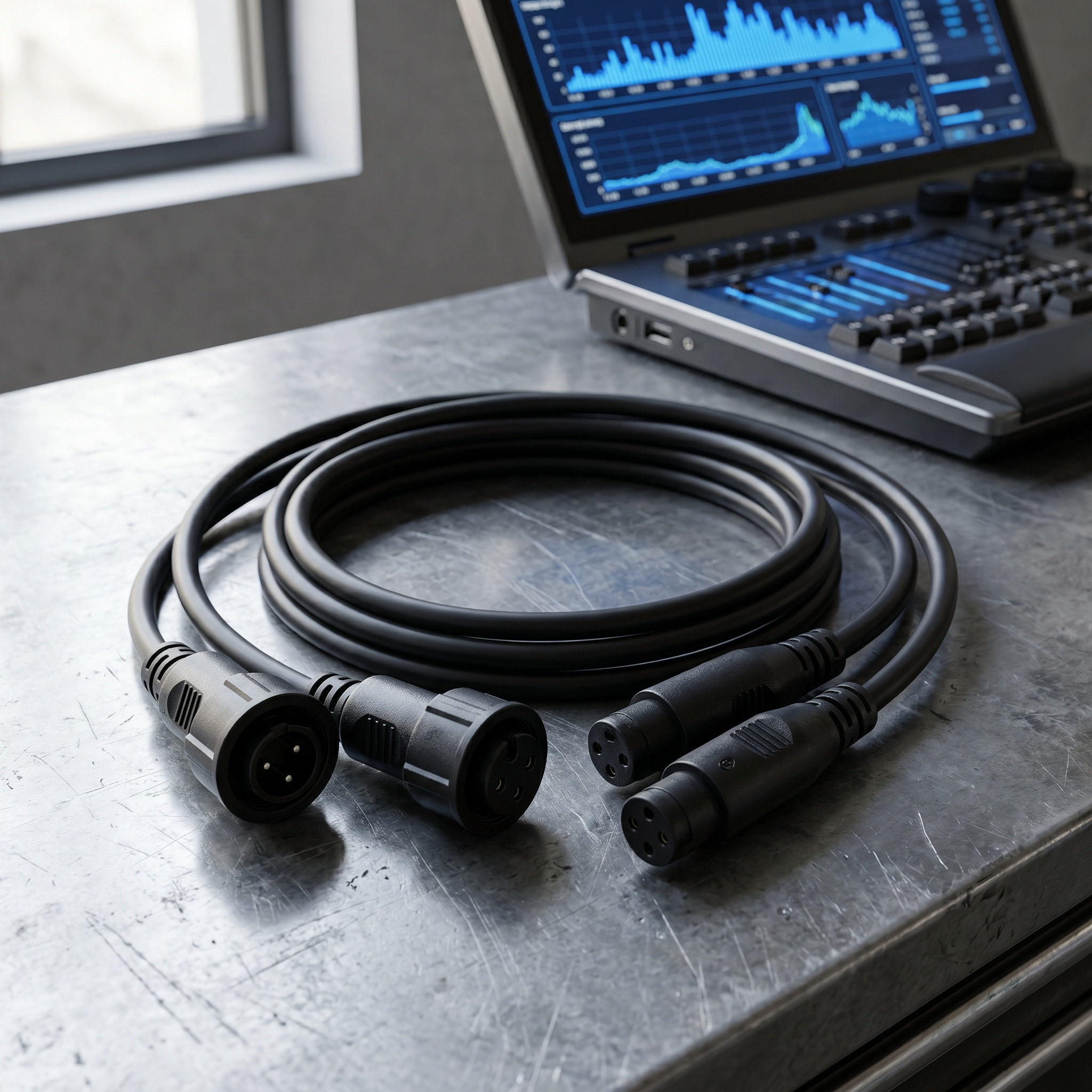 Outdoor Lighting Waterproof - 2 buah Kabel DMX Tahan Air,