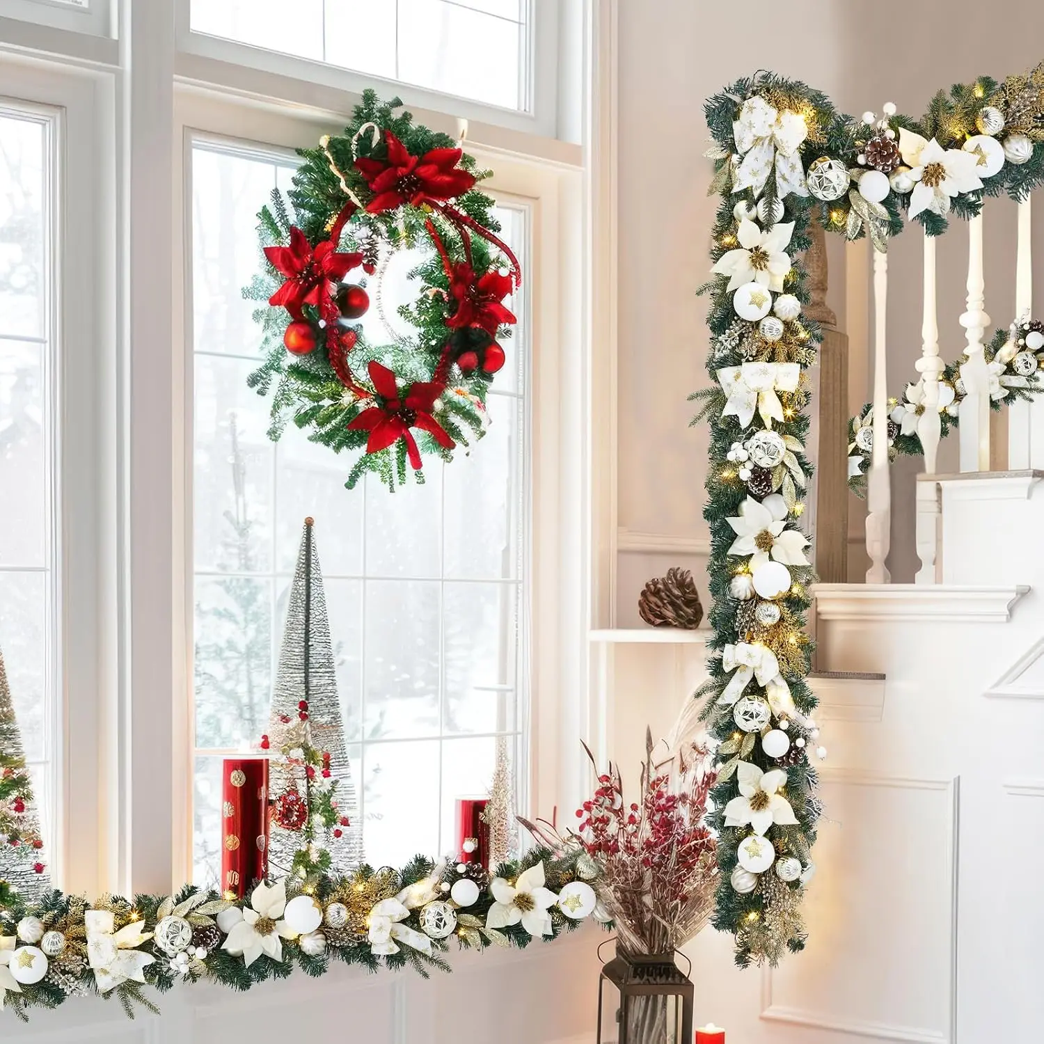 Outdoor Lighting Effects - Garvee, Hiasan Garland Natal Buatan dengan