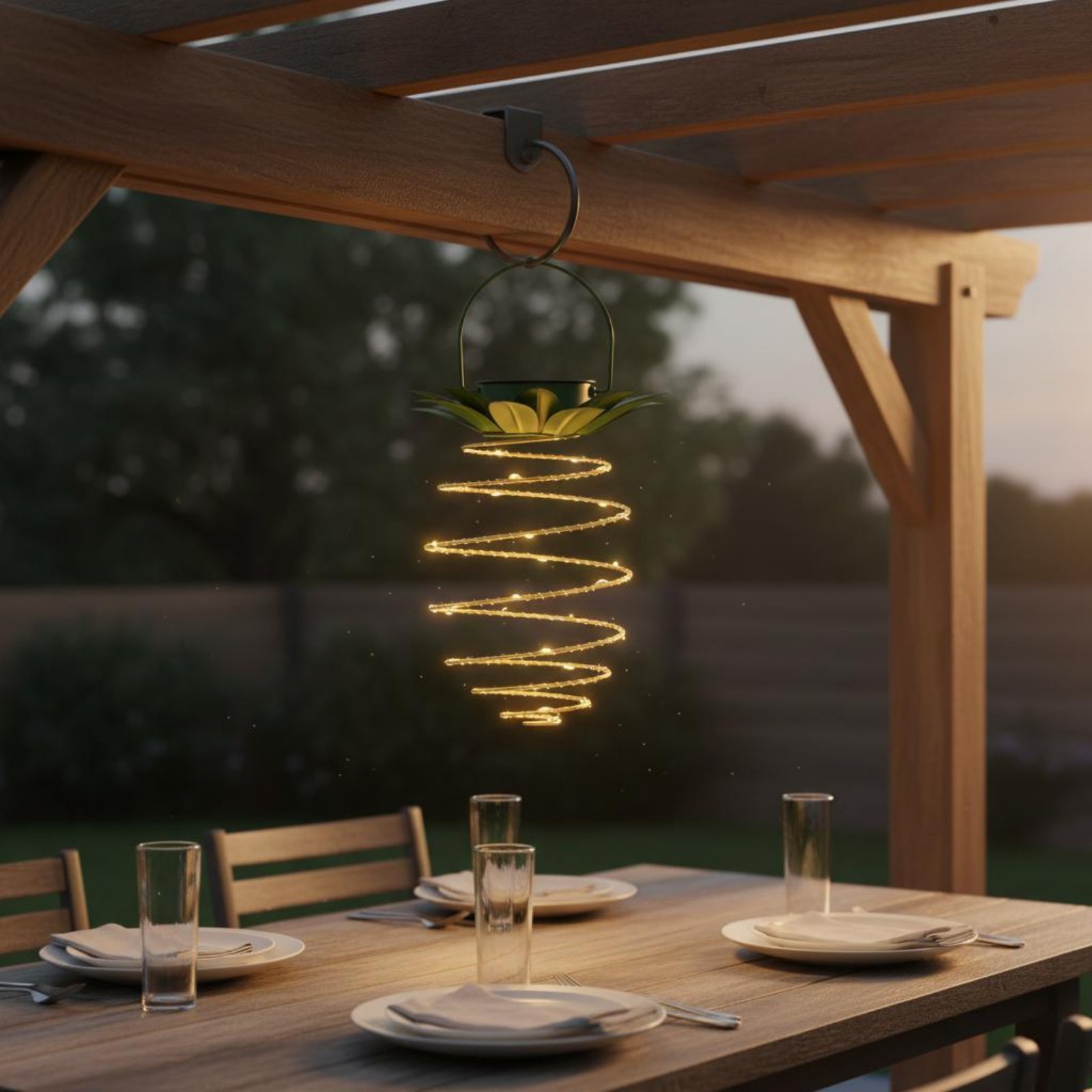 2 Buah Lampu Nanas Tenaga Sury - Outdoor Lighting And Landscape ulasan dan harga