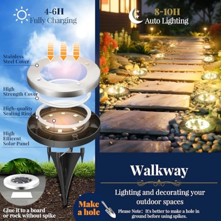Lampu Taman Tenaga Surya Lampu - Outdoor Lighting And Landscape ulasan dan harga